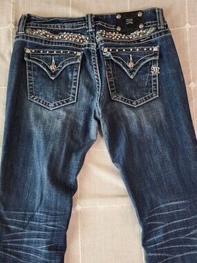 Miss Me Y2K JP5014B Womens Bootcut Jeans (Size 32, Inseam 30) Studded, Premium